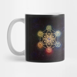 Sacred Geometry - Metatron's Cube with Chakras Mug